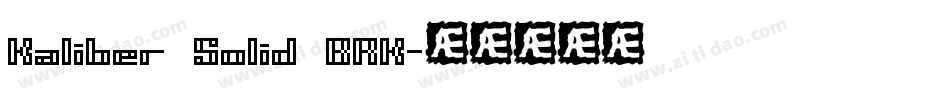 Kaliber Solid BRK字体转换